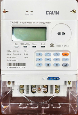 플러그인 모뎀과 20 디지트 CE  IEC 선불한 전기 계량기